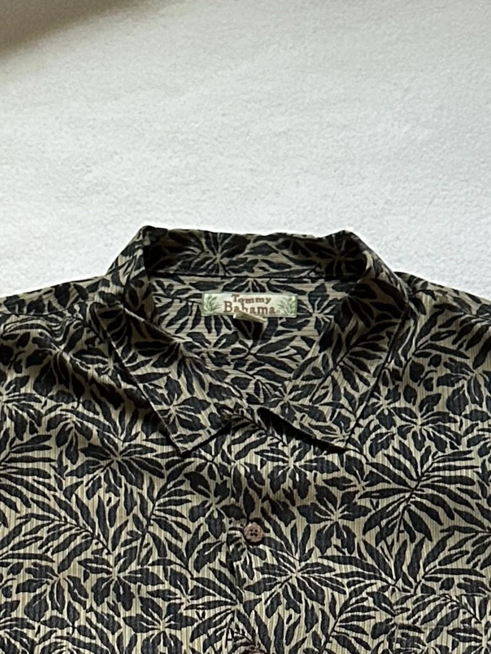 Tommy Bahama Olive Green Botanical Print Short Sleeve XXL